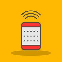 Remote Control Filled Shadow Icon vector