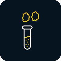 Test Tube Line Red Circle Icon vector