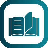 Reading Glyph Gradient Corner Icon vector