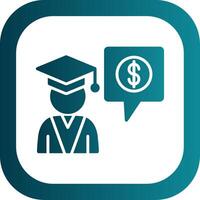 Business Education Glyph Gradient Corner Icon vector