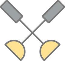 Paddle Line Filled Light Icon vector