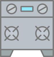 Stove Line Filled Light Icon vector