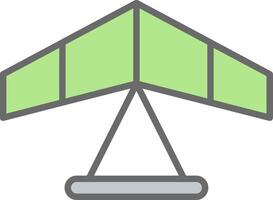 Gliding Line Filled Light Icon vector