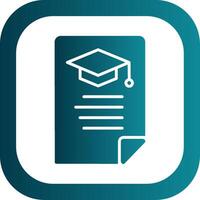 Education News Glyph Gradient Corner Icon vector