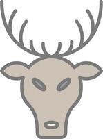 Deer Line Filled Light Icon vector