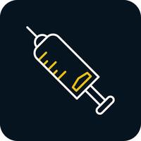 Injection Line Red Circle Icon vector
