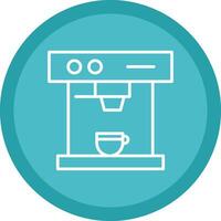 Coffee Machine Line Multi Circle Icon vector