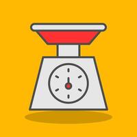 Weighing Machine Filled Shadow Icon vector