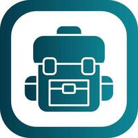 School Satchel Glyph Gradient Corner Icon vector