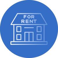 For Rent Flat Bubble Icon vector