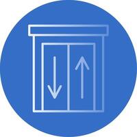 Elevator Flat Bubble Icon vector