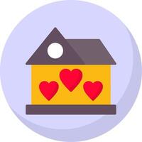 Dream House Flat Bubble Icon vector