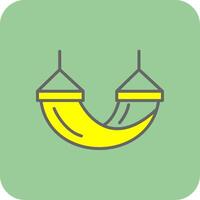 Hammock Filled Yellow Icon vector