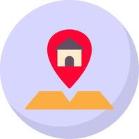 Location Flat Bubble Icon vector