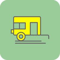 Caravan Filled Yellow Icon vector