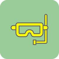Snorkel Filled Yellow Icon vector
