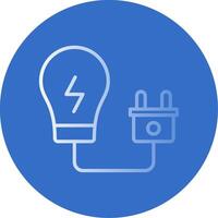Electricity Flat Bubble Icon vector