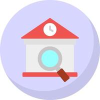 Find Home Flat Bubble Icon vector