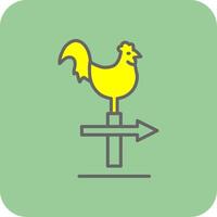 Chicken Filled Yellow Icon vector