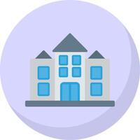 Mansion Flat Bubble Icon vector