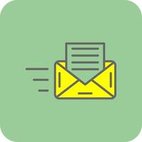 Envelope Filled Yellow Icon vector