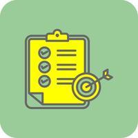 Goals Filled Yellow Icon vector