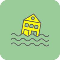 House Filled Yellow Icon vector