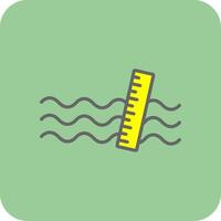 Ruler Filled Yellow Icon vector