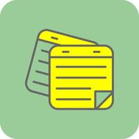 Sticky Notes Filled Yellow Icon vector