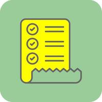 Check List Filled Yellow Icon vector