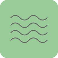 Waves Filled Yellow Icon vector