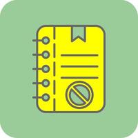 Notes Filled Yellow Icon vector