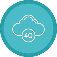 Cloud Line Multi Circle Icon vector