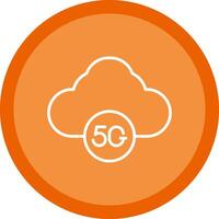 Cloud Line Multi Circle Icon vector