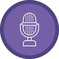 Microphone Line Multi Circle Icon vector