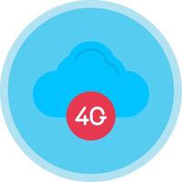 Cloud Flat Multi Circle Icon vector