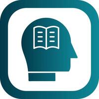 Knowledge Glyph Gradient Corner Icon vector