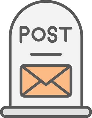 Post It Line Filled Light Icon