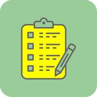 Writing Filled Yellow Icon vector