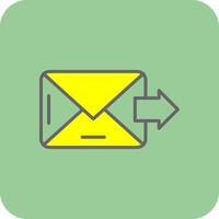 Email Filled Yellow Icon vector