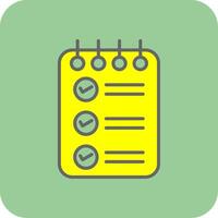 Check List Filled Yellow Icon vector