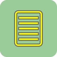 Note Filled Yellow Icon vector