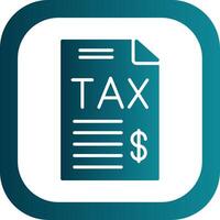 Tax Glyph Gradient Corner Icon vector