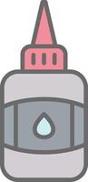 Glue Line Filled Light Icon vector