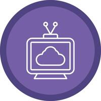 Television Line Multi Circle Icon vector