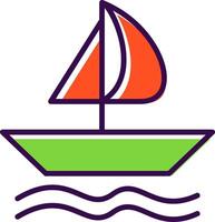 Sailing filled Design Icon vector