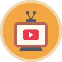 Television Flat Multi Circle Icon vector