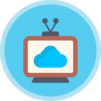 Television Flat Multi Circle Icon vector