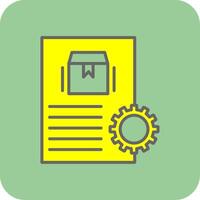 Order Processing Filled Yellow Icon vector