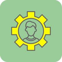 Coal Mining Filled Yellow Icon vector